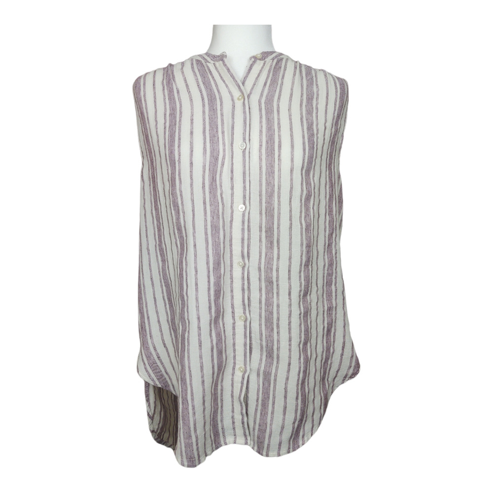 Lucky Brand Women's‎ Button Up High Low Sleeveless Tunic top Size Medium